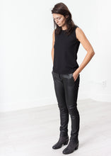Load image into Gallery viewer, Leather Panel Trouser in Black