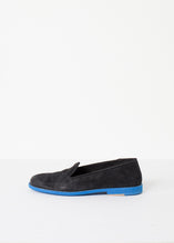 Load image into Gallery viewer, Suede Loafers - Black/Blue