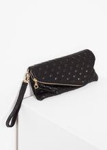 Load image into Gallery viewer, Roxanne Leather Clutch in Black