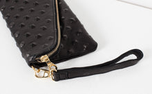 Load image into Gallery viewer, Roxanne Leather Clutch in Black