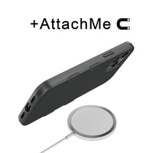 Load image into Gallery viewer, My Tech Pro LIQUID SILICONE EDITION Hybrid Case + AttachMe with MagSafe Compatible for Apple iPhone 12 Pro (6.1) / iPhone 12 (6.1) - Black