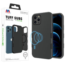 Load image into Gallery viewer, My Tech Pro LIQUID SILICONE EDITION Hybrid Case + AttachMe with MagSafe Compatible for Apple iPhone 12 Pro (6.1) / iPhone 12 (6.1) - Black