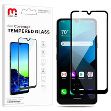 Load image into Gallery viewer, MyBat Pro Full Coverage Tempered Glass Screen Protector for Lg Harmony 4 - Black