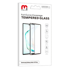 Load image into Gallery viewer, MyBat Pro Full Curve Coverage Tempered Glass Screen Protector for Samsung Galaxy Note 10 Plus (6.8) / Galaxy Note 10 Plus 5G - Black