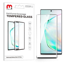 Load image into Gallery viewer, MyBat Pro Full Curve Coverage Tempered Glass Screen Protector for Samsung Galaxy Note 10 Plus (6.8) / Galaxy Note 10 Plus 5G - Black