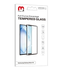 Load image into Gallery viewer, MyBat Pro Full Curve Coverage Tempered Glass Screen Protector for Samsung Galaxy Note 10 (6.3) - Black