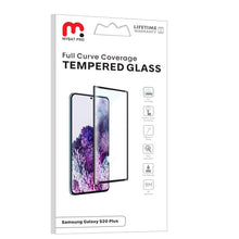Load image into Gallery viewer, MyBat Pro Full Curve Coverage Tempered Glass Screen Protector for Samsung Galaxy S20 PLUS (6.7) / Galaxy S20 Plus 5G - Black
