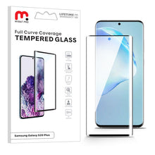 Load image into Gallery viewer, MyBat Pro Full Curve Coverage Tempered Glass Screen Protector for Samsung Galaxy S20 PLUS (6.7) / Galaxy S20 Plus 5G - Black