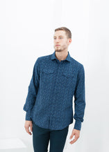 Load image into Gallery viewer, Western Arkansas Button-Up in Blue Floral

