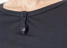 Load image into Gallery viewer, Cotton Henley in Blue Grey
