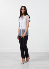 Load image into Gallery viewer, Sheer Button-Up Blouse in Pale Blue
