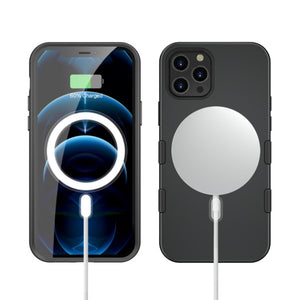 My Tech Pro LIQUID SILICONE EDITION Hybrid Case + AttachMe with MagSafe Compatible for Apple iPhone 12 Pro (6.1) / iPhone 12 (6.1) - Black