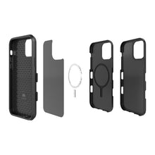 Load image into Gallery viewer, My Tech Pro LIQUID SILICONE EDITION Hybrid Case + AttachMe with MagSafe Compatible for Apple iPhone 12 Pro (6.1) / iPhone 12 (6.1) - Black
