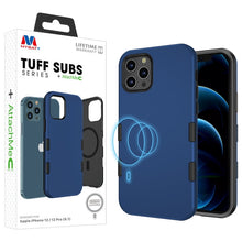 Load image into Gallery viewer, My Tech Pro LIQUID SILICONE EDITION Hybrid Case + AttachMe with MagSafe Compatible for Apple iPhone 12 Pro (6.1) / iPhone 12 (6.1) - Black
