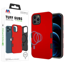 Load image into Gallery viewer, My Tech Pro LIQUID SILICONE EDITION Hybrid Case + AttachMe with MagSafe Compatible for Apple iPhone 12 Pro (6.1) / iPhone 12 (6.1) - Black
