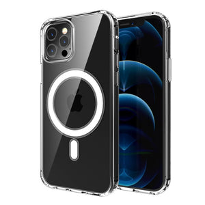 My Tech Pro LIQUID SILICONE EDITION Hybrid Case + AttachMe with MagSafe Compatible for Apple iPhone 12 Pro (6.1) / iPhone 12 (6.1) - Black