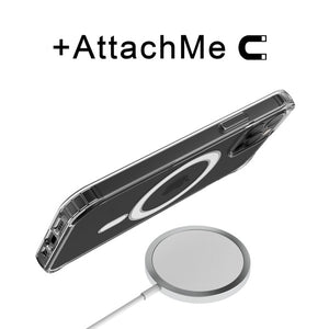 My Tech Pro LIQUID SILICONE EDITION Hybrid Case + AttachMe with MagSafe Compatible for Apple iPhone 12 Pro (6.1) / iPhone 12 (6.1) - Black