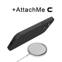 Load image into Gallery viewer, My Tech Pro LIQUID SILICONE EDITION Hybrid Case + AttachMe with MagSafe Compatible for Apple iPhone 12 Pro (6.1) / iPhone 12 (6.1) - Black

