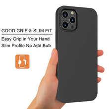 Load image into Gallery viewer, My Tech Pro LIQUID SILICONE EDITION Hybrid Case + AttachMe with MagSafe Compatible for Apple iPhone 12 Pro (6.1) / iPhone 12 (6.1) - Black
