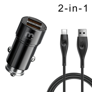 MyBat Pro 2-in-1 Car Charger with 6ft Micro USB Cable - Black