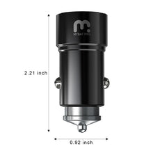 Load image into Gallery viewer, MyBat Pro 2-in-1 Car Charger with 6ft Micro USB Cable - Black
