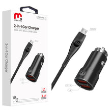 Load image into Gallery viewer, MyBat Pro 2-in-1 Car Charger with 6ft Micro USB Cable - Black
