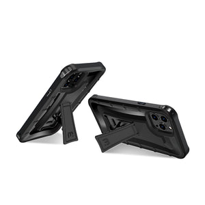 My Tech Pro LIQUID SILICONE EDITION Hybrid Case + AttachMe with MagSafe Compatible for Apple iPhone 12 Pro (6.1) / iPhone 12 (6.1) - Black