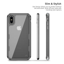 Load image into Gallery viewer, MyBat Pro Lux Series Hybrid Case (Tempered Glass Screen Protector)[Military-Grade Certified] for Apple iPhone XS Max - Black / Transparent Clear
