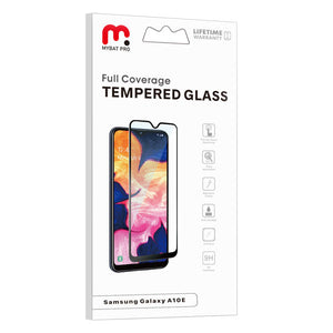 MyBat Pro Full Coverage Tempered Glass Screen Protector for Samsung Galaxy A10E - Black