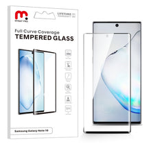 Load image into Gallery viewer, MyBat Pro Full Curve Coverage Tempered Glass Screen Protector for Samsung Galaxy Note 10 (6.3) - Black
